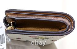 Portefeuille zippé d’angle moyen NWT Coach x Peanuts Snoopy Charlie Brown C4899 blanc