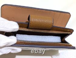 Portefeuille zippé d’angle moyen NWT Coach x Peanuts Snoopy Charlie Brown C4899 blanc