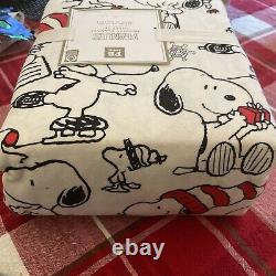 Poterie Barn Snoopy Full Queen Duvet Vacances Disney Cadeau Noël Charlie Brown