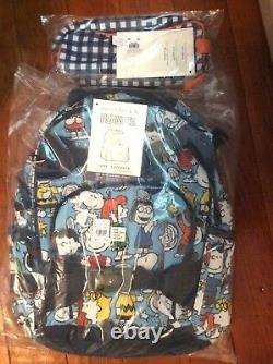 Poterie Grange Enfant Peanuts Snoopy Backpack + Penicl Zip Cas Bag Charlie Brown Chien