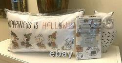Pottery Barn Set Pillow+case Snoopy Citrouille Halloween Charlie Brown Cadeau De Vacances