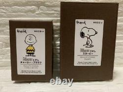 Poupée Kokeshi PEANUTS Snoopy & Charlie Brown fabriquée par Usaburo Kokeshi JPN F/S