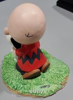 Prototype d'artiste peint à la main Hallmark Charlie Brown et Snoopy avec moule en cire RARE