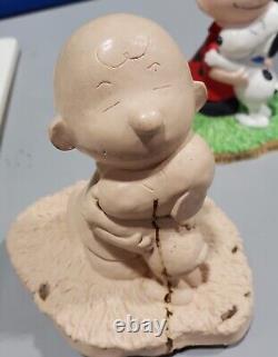 Prototype d'artiste peint à la main Hallmark Charlie Brown et Snoopy avec moule en cire RARE