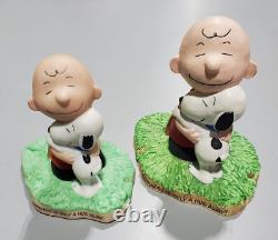 Prototype d'artiste peint à la main Hallmark Charlie Brown et Snoopy avec moule en cire RARE
