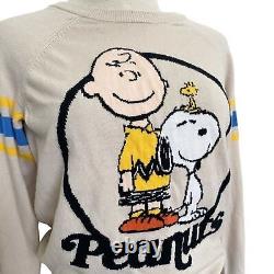 Pull à col rond PEANUTS Vintage Snoopy Charlie Brown Woodstock Graphic Taille S