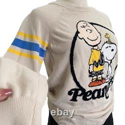 Pull à col rond PEANUTS Vintage Snoopy Charlie Brown Woodstock Graphic Taille S
