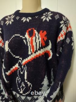 Pull de ski Snoopy Devo, Inc vintage 1958 Peanuts Charlie Brown USA taille petite