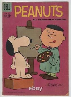 Quatre couleurs #1015 VINTAGE 1959 Dell Comics Peanuts Snoopy Charlie Brown