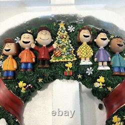 RARE Couronne Éclairée Danbury Mint Peanuts Snoopy Charlie Brown FONCTIONNE AVEC BOÎTE