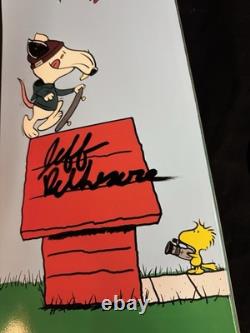 RARE signé Jeff DeChesare Charlie Brown Roof Rat Snoopy Peanuts planche de skateboard