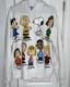 Rare Sweat &agrave; Capuche Blanc Pour Homme Lacoste X Peanuts Avec Imprim&eacute; Graphique Snoopy Et Charlie Brown L
