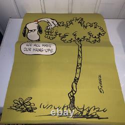 Rare Affiche Vtg Peanuts Schulz Snoopy Charlie Brown Nous Avons Tous Nos Accrocs
