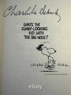 Rare Autographe Signé de Charles Schulz Livre de Bandes Dessinées Snoopy Charlie Brown Peanuts 76