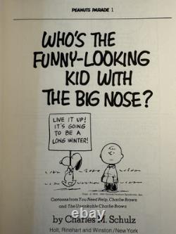 Rare Autographe Signé de Charles Schulz Livre de Bandes Dessinées Snoopy Charlie Brown Peanuts 76