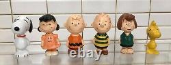 Rare Charlie Brown Snoopy And The Peanuts, 6 Pvc Fig. Schleich, W. Allemagne En 1972