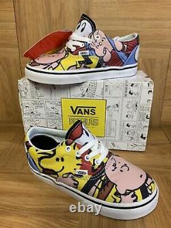 Rare Vans Era Charlie Brown Et Le Gang Snoopy Enfants Bébé Chaussures Sz 10 Nouveau