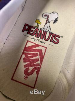 Rare Vans X Slip Peanuts Snoopy Charlie Brown Christmas Sur Chaussures Hommes Sz 13