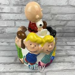 Rare Vintage Ufs Peanuts Gang Charlie Brown Snoopy Cookie Jar Céramique