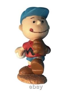 Rare lot de 5 figurines en PVC Applause Peanuts de 1966 : Snoopy, Lucy, Charlie Brown