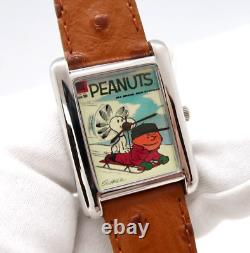 SNOOPY ET CHARLIE BROWN, Montre de caractère pour homme rare avec cadran de couverture de bande dessinée Dell M-50