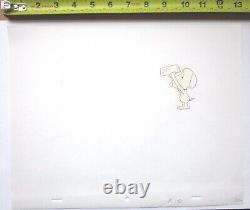 SNOOPY PEANUTS Charles SCHULZ bande dessinée de chien SNOOPY CEL DE PRODUCTION ORIGINAL + DESSIN