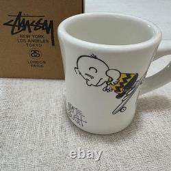 STUSSY x PEANUTS Snoopy Charlie Brown Tasse à café 2014 Neuf Non utilisé Japon