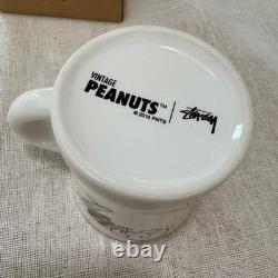STUSSY x PEANUTS Snoopy Charlie Brown Tasse à café 2014 Neuf Non utilisé Japon