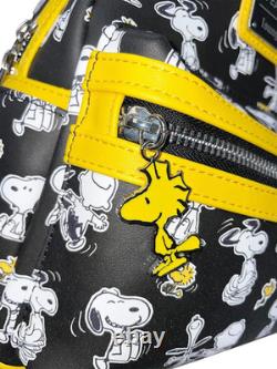 Sac à bandoulière à imprimé intégral Snoopy & Charlie Brown avec double sangle pour femmes