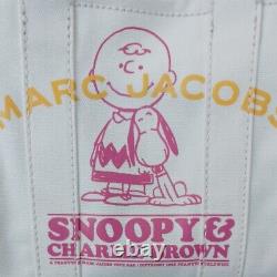 Sac à bandoulière mini-tote Marc Jacobs X Peanuts Snoopy Charlie Brown Blanc Rare