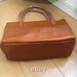 Sac fourre-tout en cuir marron Peanuts Snoopy du Japon Rare Utilisé Comme Neuf