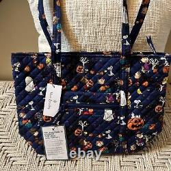 Sac fourre-tout petit Vera Bradley Peanuts Fall Halloween Snoopy Charlie Brown NWT