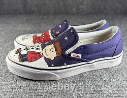 Sapin de Noël Vans Slip On Charlie Brown Snoopy pour hommes taille 8.0 femmes taille 9.5