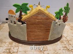 Scène de Nativité de Noël en Cacahuète Danbury Mint 2007 Snoopy Charlie Brown et la bande