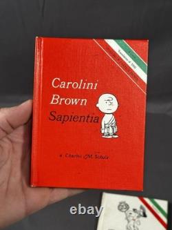 Schulz Peanuts Philosophie En Latin 1968 Ensemble Snoopy Charlie Brown Linus Lucy x4