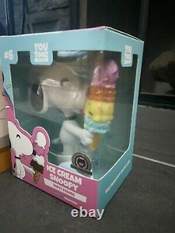 Sdcc 2021 Peanuts Snoopy Ice Cream Figure Sprinkles Chase Youtooz Le 200