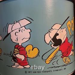 Seau à glace musical Snoopy Peanuts de 1973 extrêmement rare Base-ball Charlie Brown