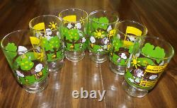Service de limonade de Lucy de Charlie Brown Snoopy Peanuts, carafe en verre et ensemble de 6 verres