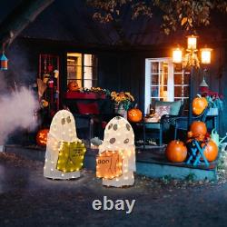 Set de deux fantômes Peanuts de 32 po pour l'extérieur avec LED, déco d'Halloween Charlie Brown