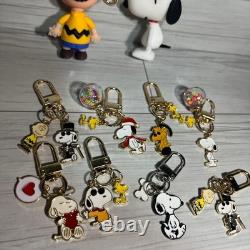 Set de porte-clés en acrylique Snoopy Charlie Brown 13 pièces Personnages Peanuts en plastique Nouveau