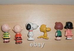 Snoopy Charlie Brown Ensemble Complet Figure Figurine Schleich Vintage
