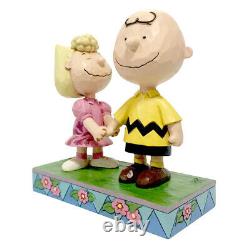 Snoopy Charlie Brown Sally Holding Hand Figure 14cm Snoopy Enesco Peanuts