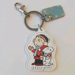 Snoopy Charlie Brown Univa Usj Véritable Anneau De Clé En Cuir