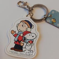 Snoopy Charlie Brown Univa Usj Véritable Anneau De Clé En Cuir