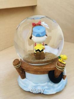 Snoopy Charlie Brown Westland Vintage Snow Globe Numéroté 8363 avec Boîte
