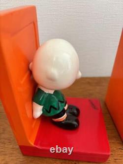 Snoopy PEANUTS Charlie Brown Serre-livres Porte-livre Poterie 0517M