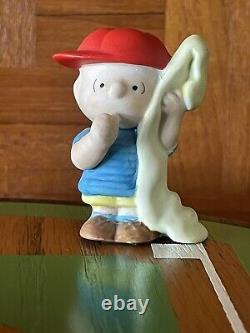 Snoopy Peanuts Charlie Brown Willitts Figurines de baseball vintage avec terrain 1988