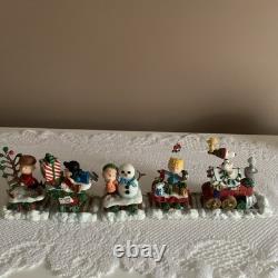 Snoopy Peanuts Joyeux Noël Charlie Brown Ensemble de 5 pièces Train Danbury Mint
