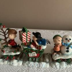 Snoopy Peanuts Joyeux Noël Charlie Brown Ensemble de 5 pièces Train Danbury Mint