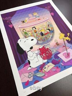 Snoopy Valentine Édition Limitée Officielle Peanuts Variant Charlie Brown Imprimé